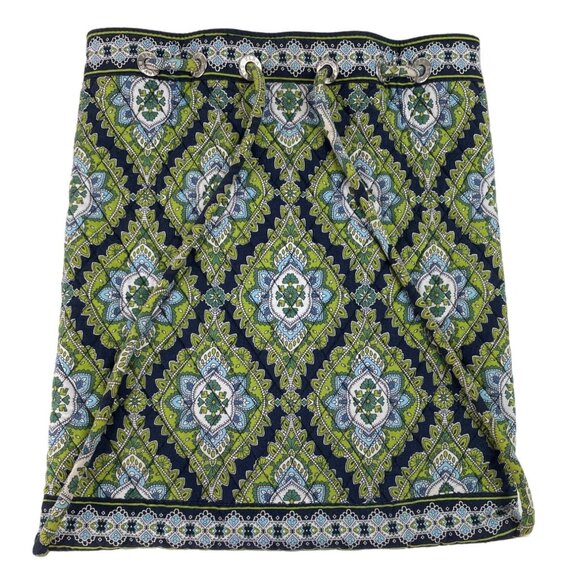 Vera Bradley Backsack String Bag Backpack Cambridge Blue & Green - Picture 4 of 12